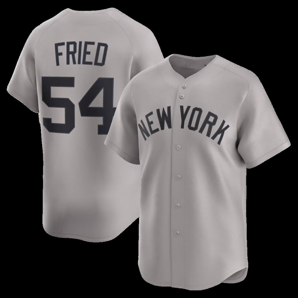 seanshop  New York Yankees #54 Max Fried Gray  Road Limited Player Jersey