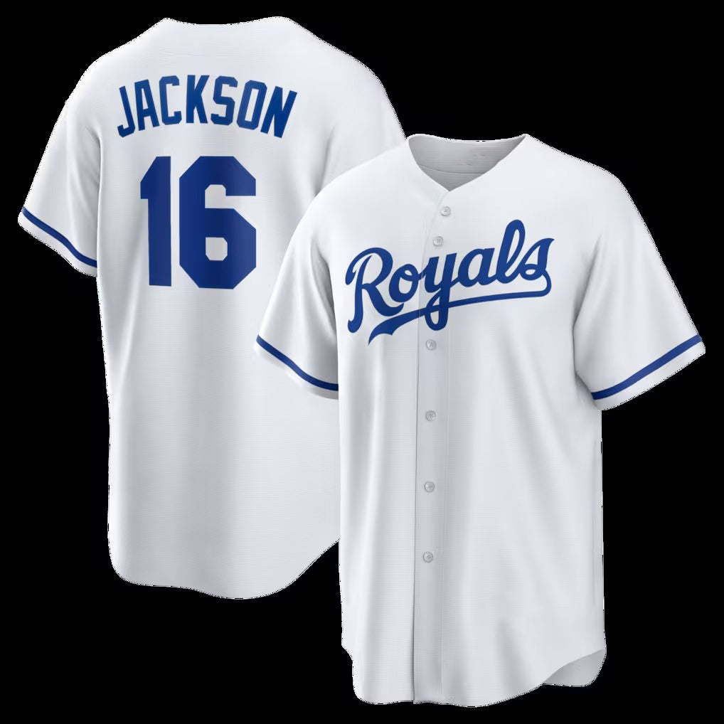 seanshop  Kansas City Royals #16 Bo Jackson White  Home Retired Player Replica Jersey