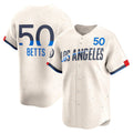 seanshop Los Angeles Dodgers #50 Mookie Betts Cream  City Connect Limited Player Jersey
