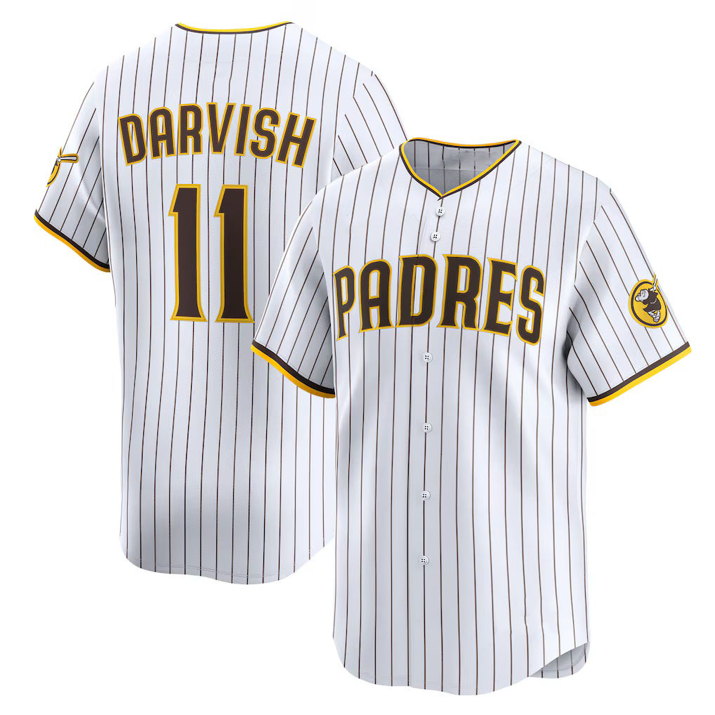 seanshop  San Diego Padres #11 Yu Darvish White  Home Limited Player Jersey
