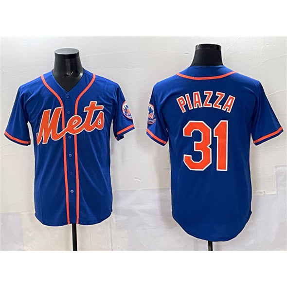 seanshop  New York Mets #31 Mike Piazza Blue  Cool Base Stitched Jersey