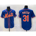 seanshop  New York Mets #31 Mike Piazza Blue  Cool Base Stitched Jersey