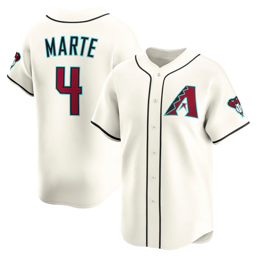 seanshop  Arizona Diamondbacks #4 Ketel Marte Cream  Home Limited Player Jersey