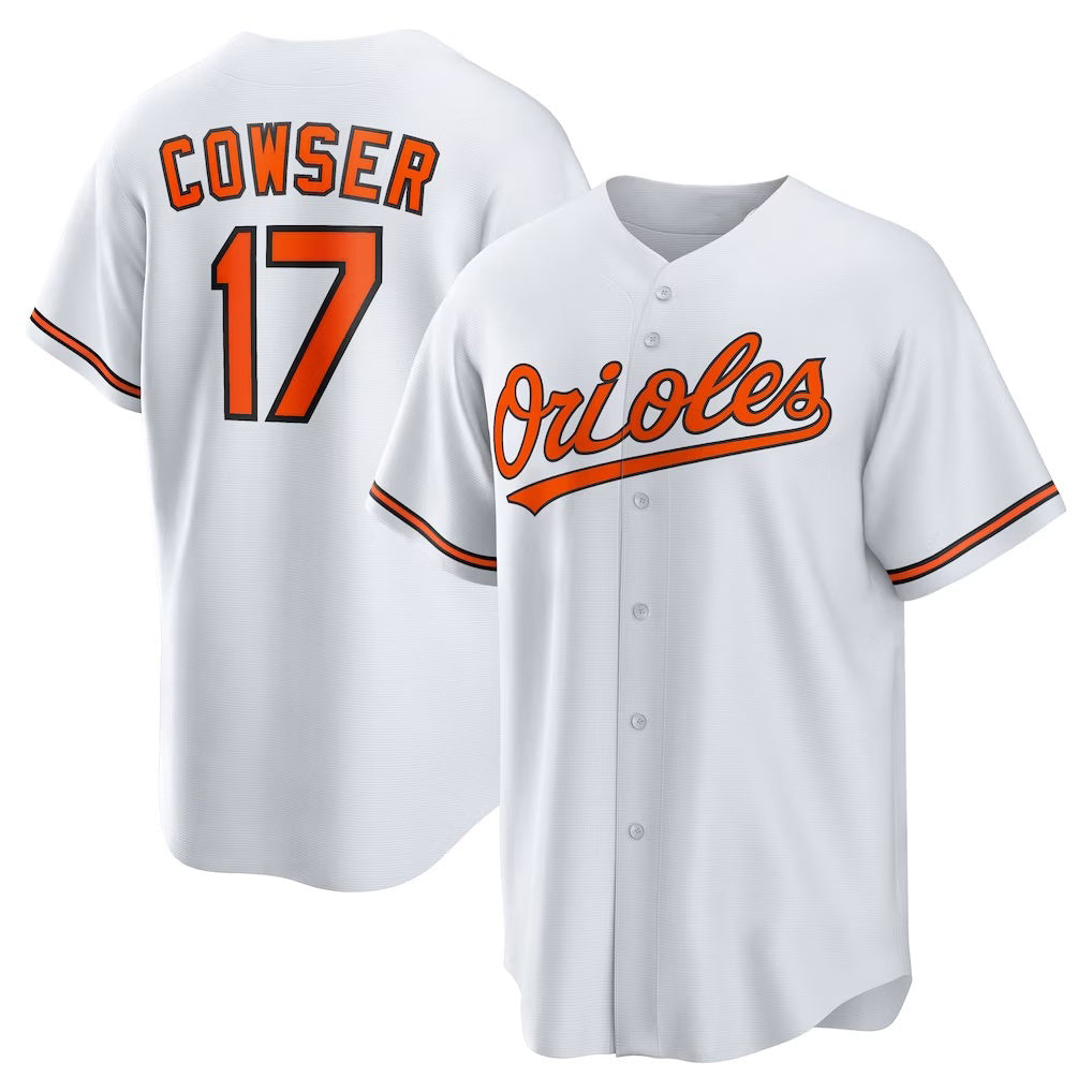 seanshop Baltimore Orioles #17 Colton Cowser White  Home Replica Jersey