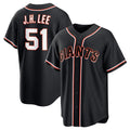 seanshop  San Francisco Giants #51 Jung Hoo Lee Black  Out Stitched Jersey