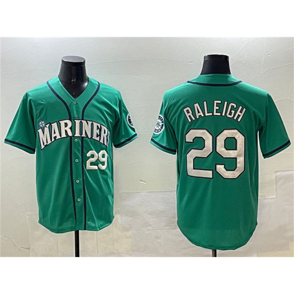 seanshop  Seattle Mariners #29 Cal Raleigh Aqua  Limited Stitched jersey