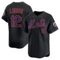 seanshop  New York Mets #12 Francisco Lindor Black  Alternate Limited Jersey