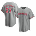 seanshop Cincinnati Reds #37 Tyler Stephenson Grey  Cool Base Jersey