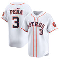 seanshop Houston Astros #3 Jeremy Pe?a White  Home Limited Player Jersey