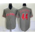 seanshop Cincinnati Reds #44 Elly De La Cruz Grey  Cool Base Stitched Jersey 2