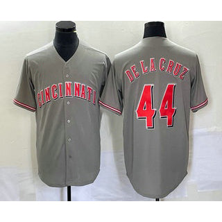seanshop Cincinnati Reds #44 Elly De La Cruz Grey  Cool Base Stitched Jersey 2