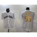 seanshop  New York Yankees #99 Aaron Judge White  Pinstripe Fashion Cool Base Jersey 2