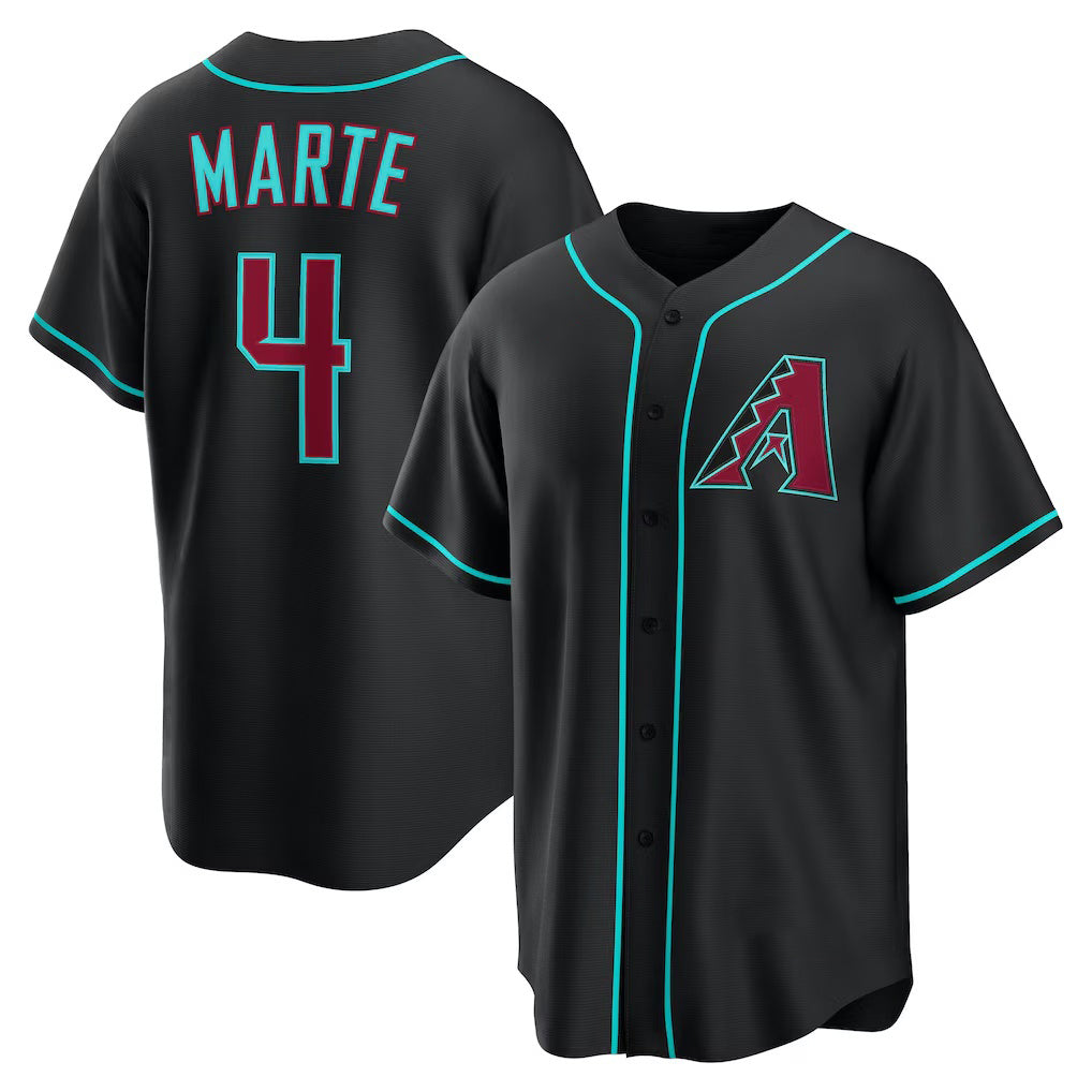 seanshop  Arizona Diamondbacks #4 Ketel Marte Black  Alternate Replica Jersey