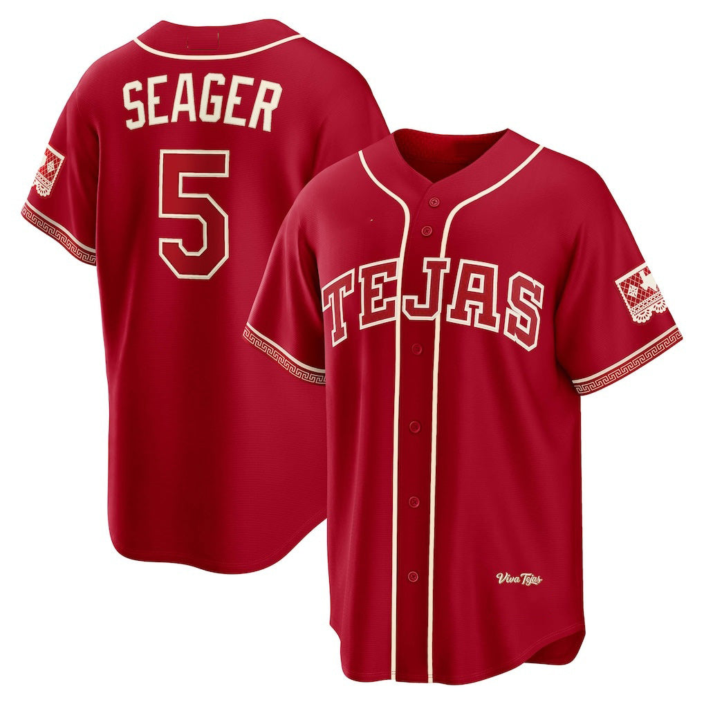 seanshop  Texas Rangers #5 Corey Seager Red  2026 City Connect Stadium Jersey
