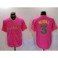 seanshop  San Diego Padres #3 Jackson Merrill Pink  Player Number Fashion Jerseys
