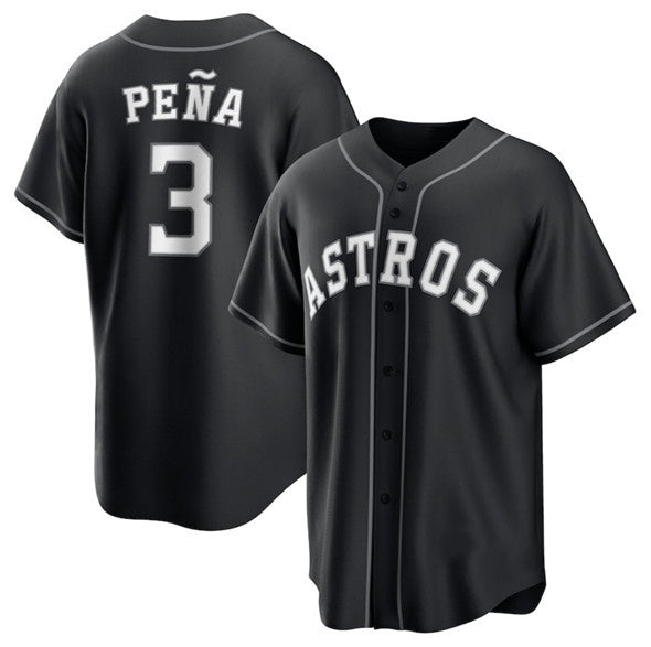 seanshop Houston Astros #3 Jeremy Pena Black  Lights Out Limited Stitched Jersey