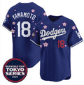 seanshop Los Angeles Dodgers #18 Yoshinobu Yamamoto Royal  2025 Tokyo Series Limited Stitched Jersey