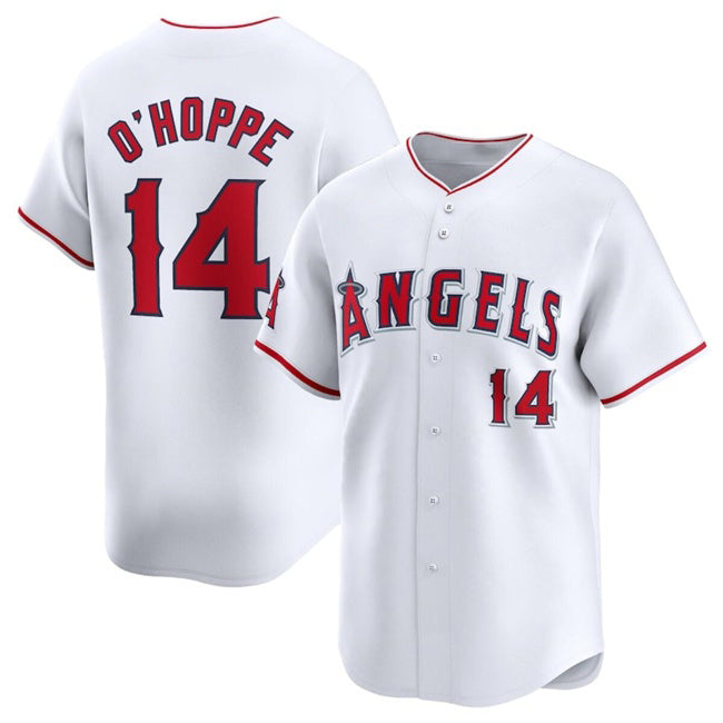 seanshop Los Angeles Angels #14 Logan O'Hoppe White  Home Limited Stitched Jersey