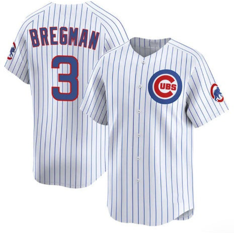 seanshop  Chicago Cubs #3 Alex Bregman White  2026 Home Limited Stitched Jersey