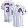 seanshop  Chicago Cubs #3 Alex Bregman White  2026 Home Limited Stitched Jersey