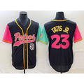 seanshop  San Diego Padres #23 Fernando Tatis Jr Black  NEW 2023 City Connect Cool Base Stitched Jersey