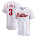 seanshop  Philadelphia Phillies #3 Bryce Harper White  Home Elite Jersey