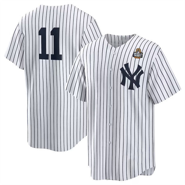 seanshop  New York Yankees #11 Anthony Volpe White  2024 World Series Cool Base Stitched Jersey