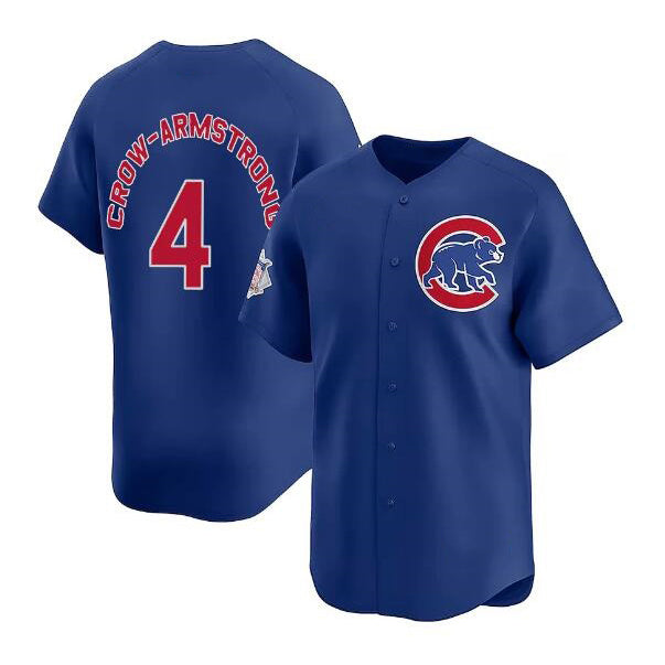 seanshop  Chicago Cubs #4 Pete Crow-Armstrong Royal  Limited Stitched Jersey