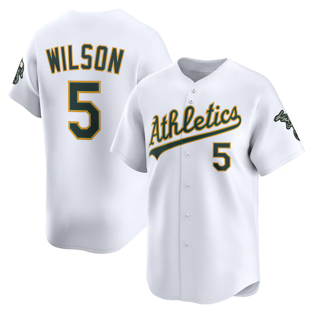 seanshop  Oakland Athletics  #5 Jacob Wilson White  Home Limited Player Jersey