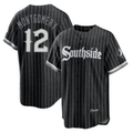 seanshop  Chicago White Sox #12 Colson Montgomery Black  City Connect Cool Base Stitched Jersey