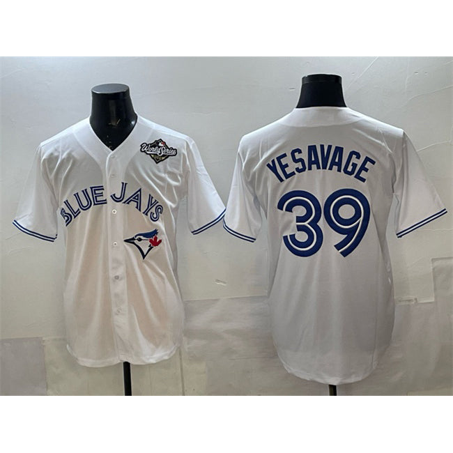 seanshop   Toronto Blue Jays #39 Trey Yesavage White  2025 World Series Home Cool Base Stitched Jersey