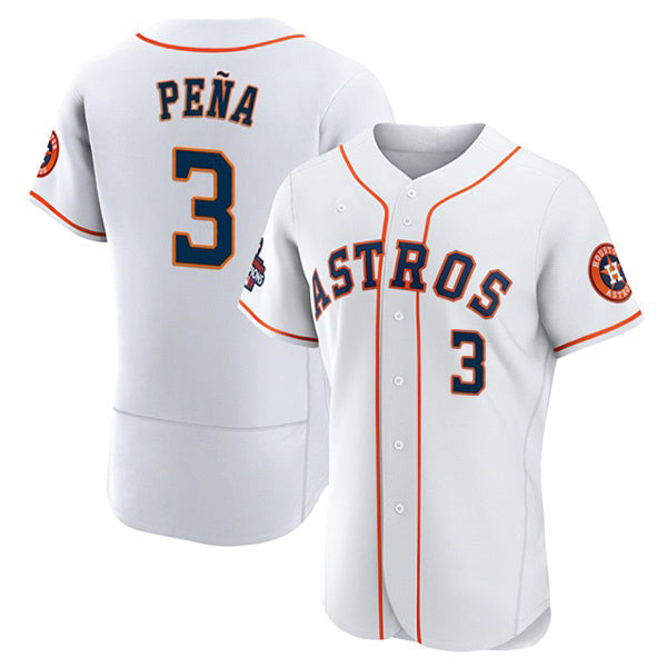 seanshop Houston Astros #3 Jeremy Pena 2022 World Series White  Flex Base Stitched Jersey