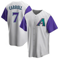Seanshop A.Diamondbacks #7 Corbin Carroll Player Cream Throwback Cooperstown Limited Personalized Stitched Jerseys