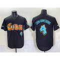 seanshop  Chicago Cubs #4 Pete Crow-Armstrong Black  'Graffiti North Side Edition' Vapor Premier Limited Stitched Jersey