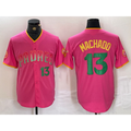 seanshop  San Diego Padres #13 Manny Machado Pink  Cool Base Stitched Jerseys
