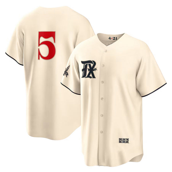 seanshop  Texas Rangers #5 Corey Seager Cream  2023 City Connect Cool Base Stitched Jersey