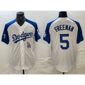 seanshop Los Angeles Dodgers #5 Freddie Freeman White Blue  Fashion Stitched Cool Base Limited Jersey 2