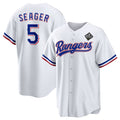seanshop  Texas Rangers #5 Corey Seager White  2023 World Series Stitched Jersey