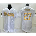 seanshop Atlanta Braves #27 Austin Riley White  2022 All Star Stitched Flex Base Jersey