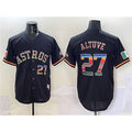 seanshop Houston Astros #27 Jose Altuve Black  Mexico With World Serise Champions Patch Cool Base Stitched Jersey