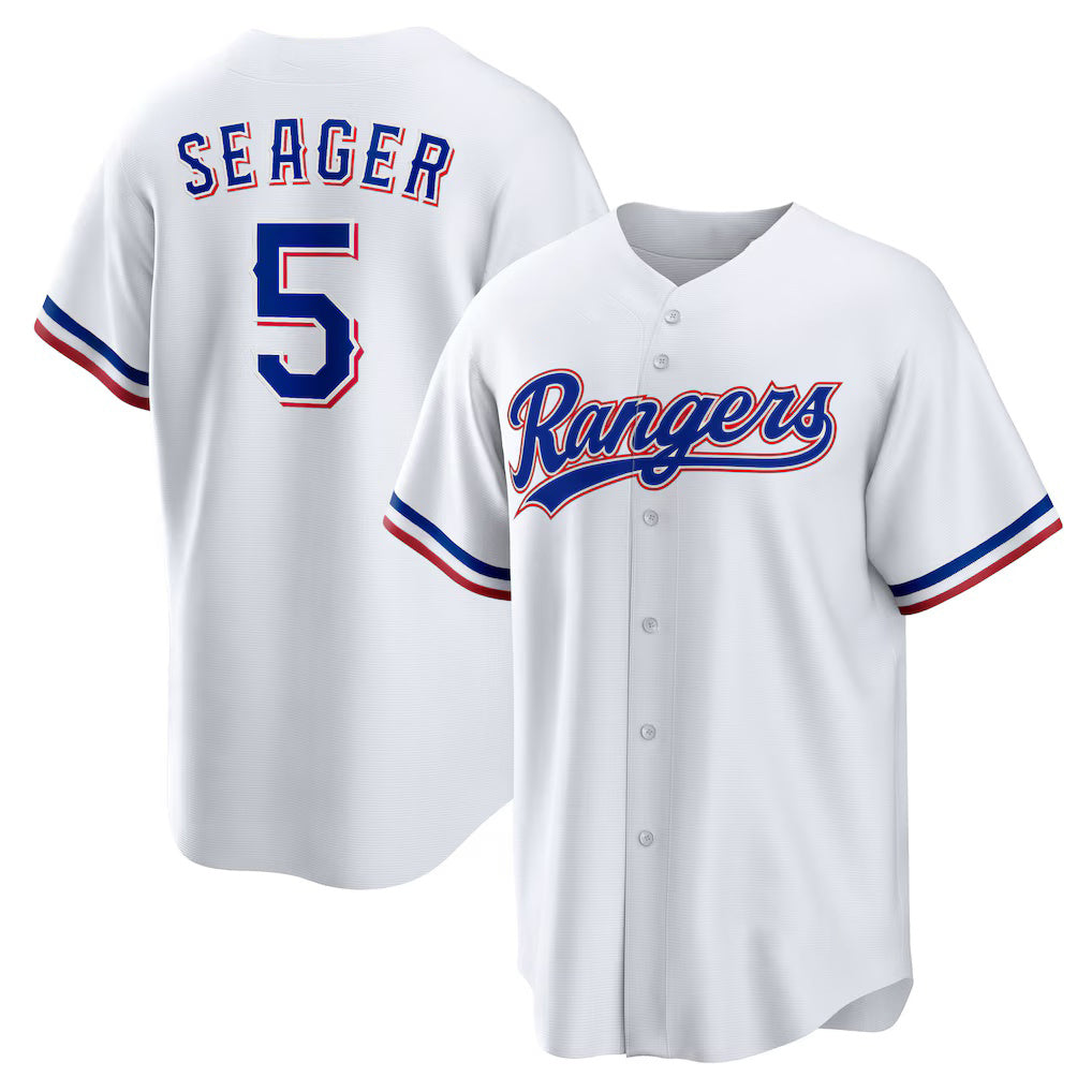 seanshop  Texas Rangers #5 Corey Seager White  Home Replica Player Jersey