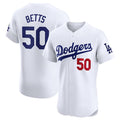 seanshop Los Angeles Dodgers #50 Mookie Betts White  Home Elite Stitched Jersey