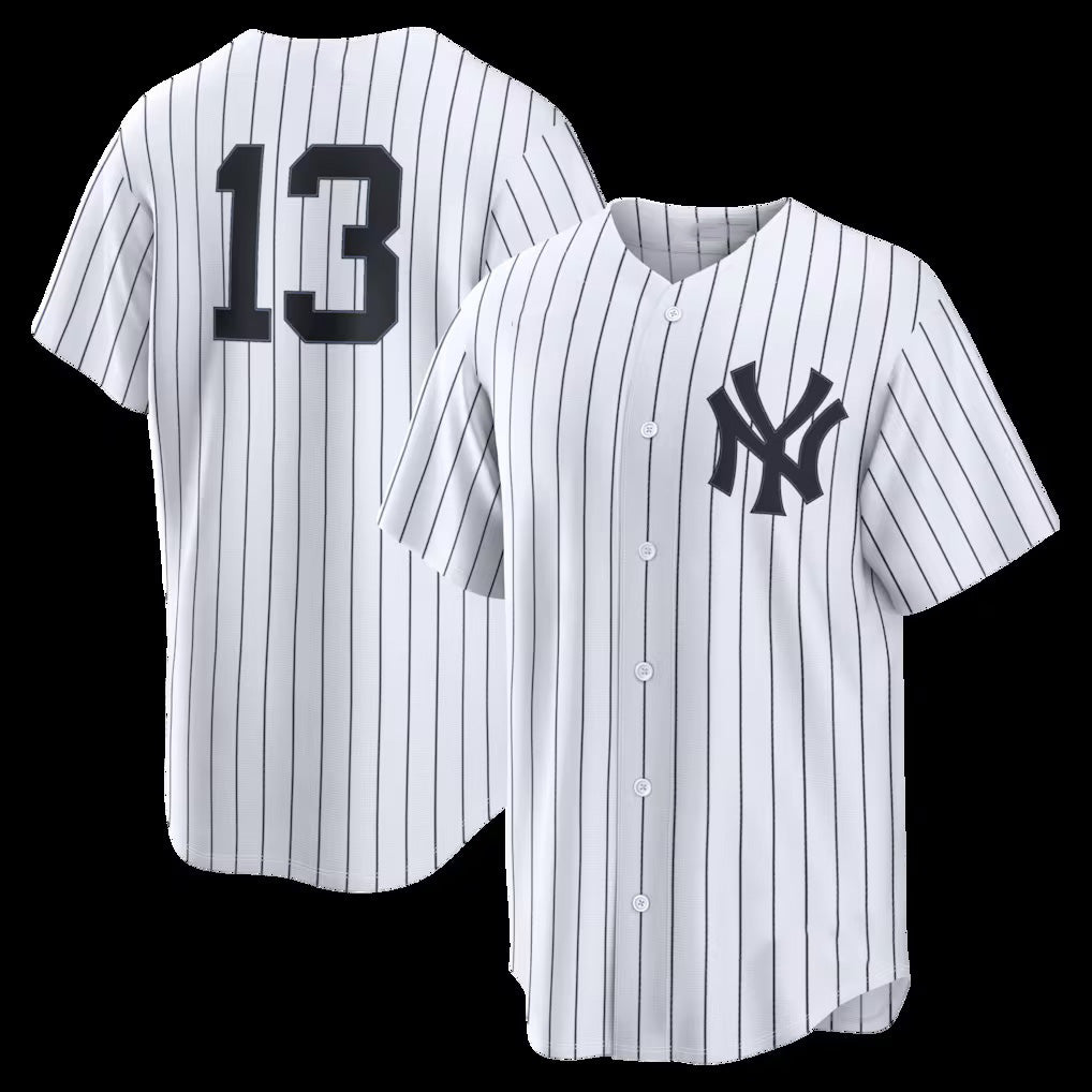 seanshop  New York Yankees #13 Jazz Chisholm Jr. White  Home Replica Jersey 2