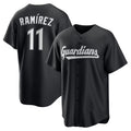 seanshop  Cleveland Guardians #11 Jos¨¦ Ram¨ªrez Black  Replica Player Jersey