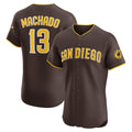seanshop  San Diego Padres #13 Manny Machado Brown  Road Elite Jersey