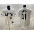 seanshop Houston Astros #11 Cam Smith White  Gothic 'Houston Born Barrio Raised' Limited Stitched Jersey
