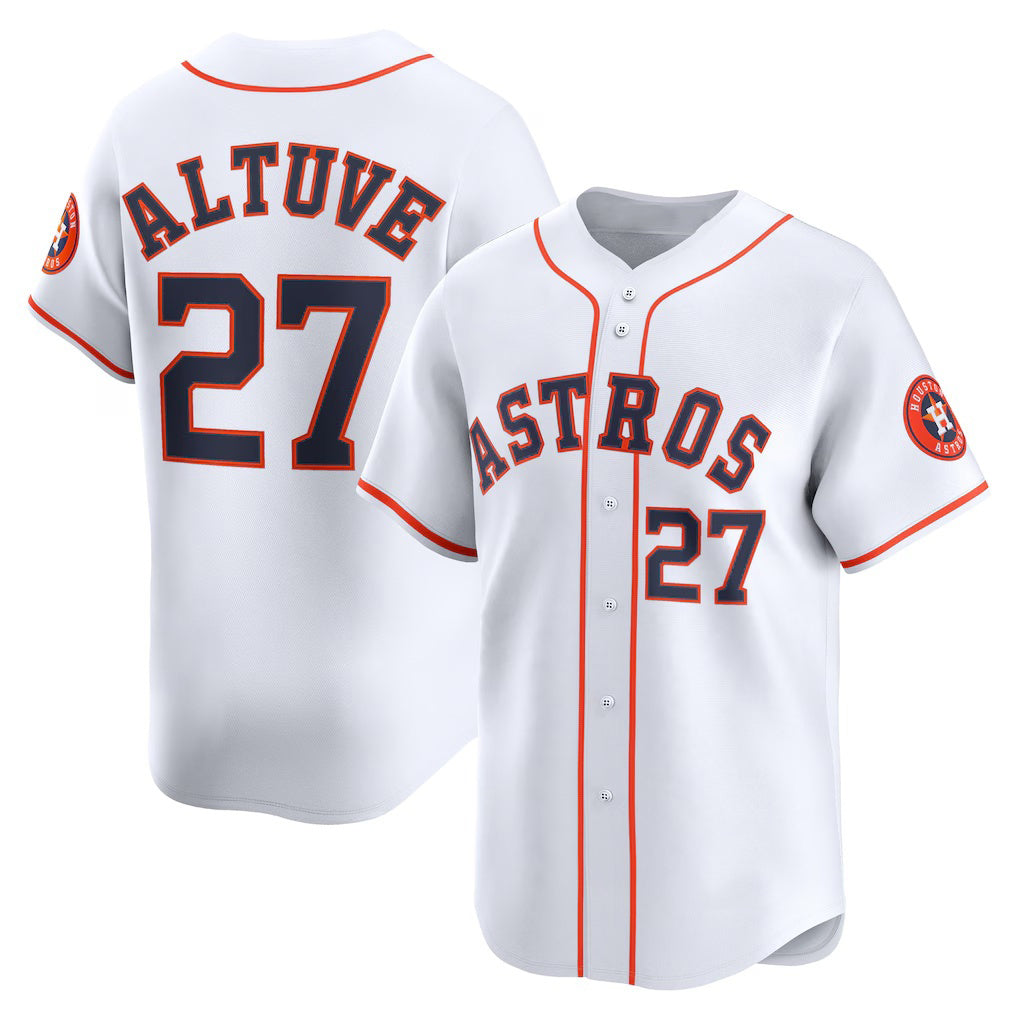 seanshop Houston Astros #27 Jose Altuve White  Home Limited Player Jersey