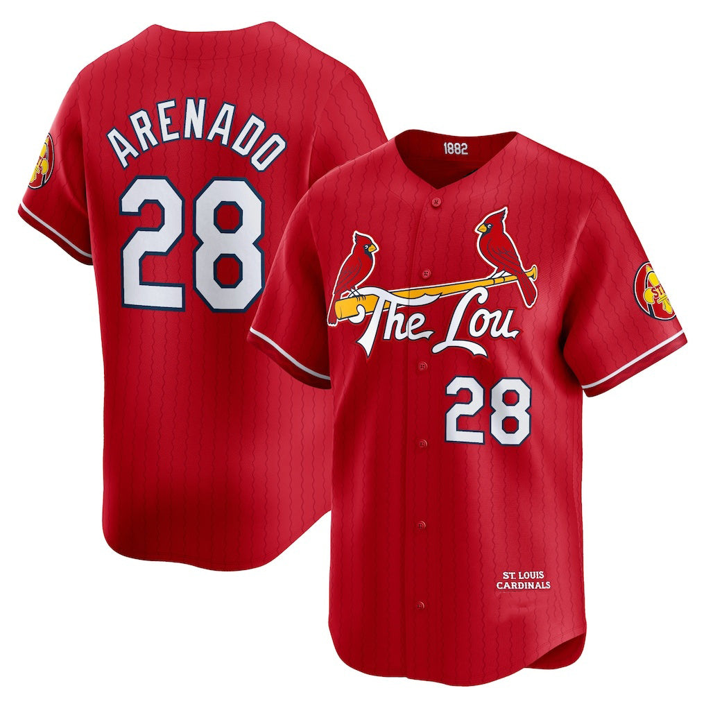 seanshop  St. Louis Cardinals #28 Nolan Arenado Red  2024 City Connect Limited Player Jersey