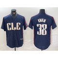 seanshop  Cleveland Guardians #38 Steven Kwan Navy  2024 City Connect Limited Stitched Jersey