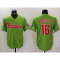 seanshop  Philadelphia Phillies #16 Brandon Marsh Green  With Patch Stitched Cool Base Jersey
